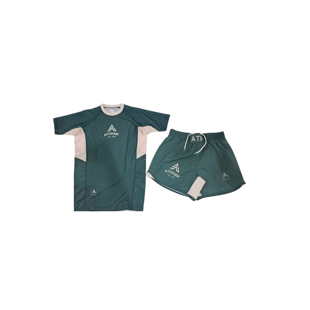 Attitude Green & Cream Rashguard