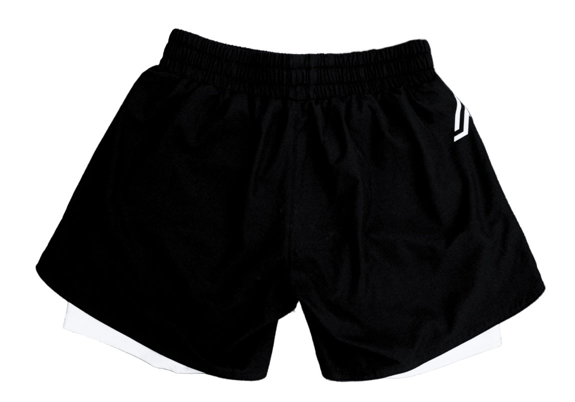 Black Hybrid Shorts